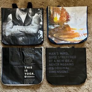 Lululemon set of 4 reusable rare shopping totes